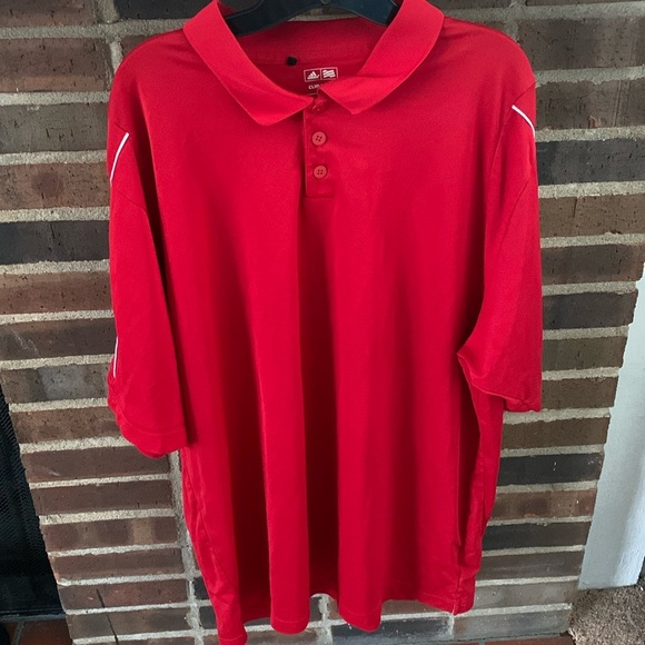 Adidas Men’s Climalite Golf Polo Shirt, Red, 2XL - Picture 1 of 6